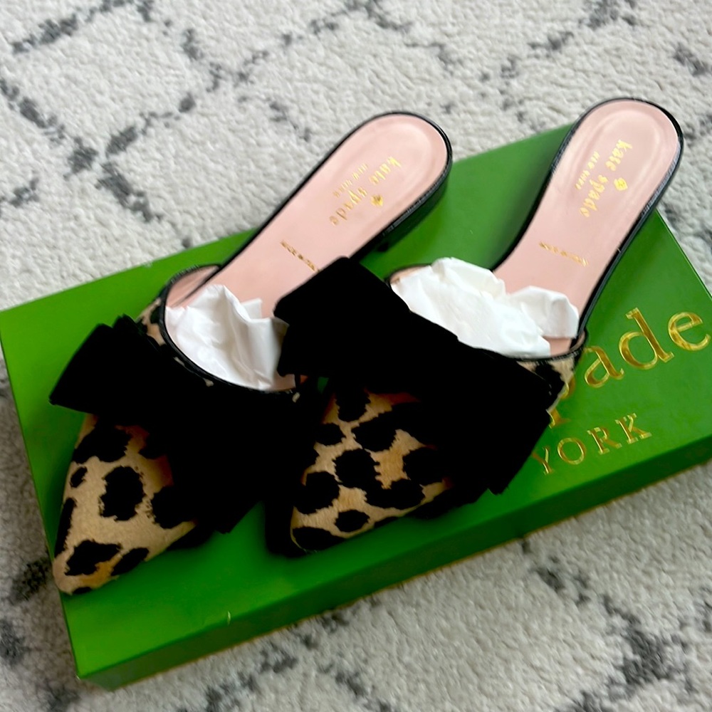 Authentic KATE SPADE ♠️ Belgrove Amaretto Flats/Mules size 6.5M
